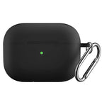 Silicone Soft Case Cover with Keychain for Airpods Pro 2 Case 2022 , AirPods Pro 2nd Generation Cover (Black)