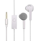 Original wired in-ear headphones that are similar to the earphones Hands-free stereo deep bass headphone with built-in microphone, call answer/end button, and 3.5mm Aux audio jack (YS6, White)