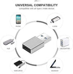 USB 3.0 Male to USB 3.1 Type C Female Connector Converte SB Type C USB 3.1 Type-c Adapter (Silver, Compatible with Mobile)