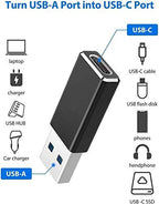 USB 3.0 Male to USB 3.1 Type C Female Connector Converte SB Type C USB 3.1 Type-c Adapter (Silver, Compatible with Mobile)