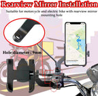 Verson 2.0 Metal Body 360 Degree Rotating Mirror Cradle Stand Universal Handlebar Bike Mount Holder Compatible with All Smartphones for Bicycles, Motorcycles, and Scooters