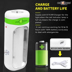 Purchase this 7-cm green, rechargeable LED floor lantern lamp light torch for your home emergency.