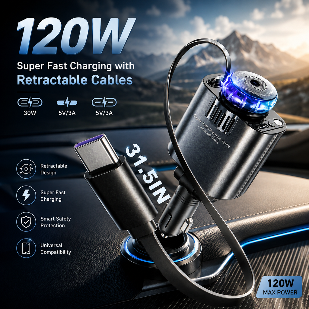 5 in 1 Fragrance Car charger/ Starlight Car Charger Starry Sky Ambient Light Compatible with iPhone & Android