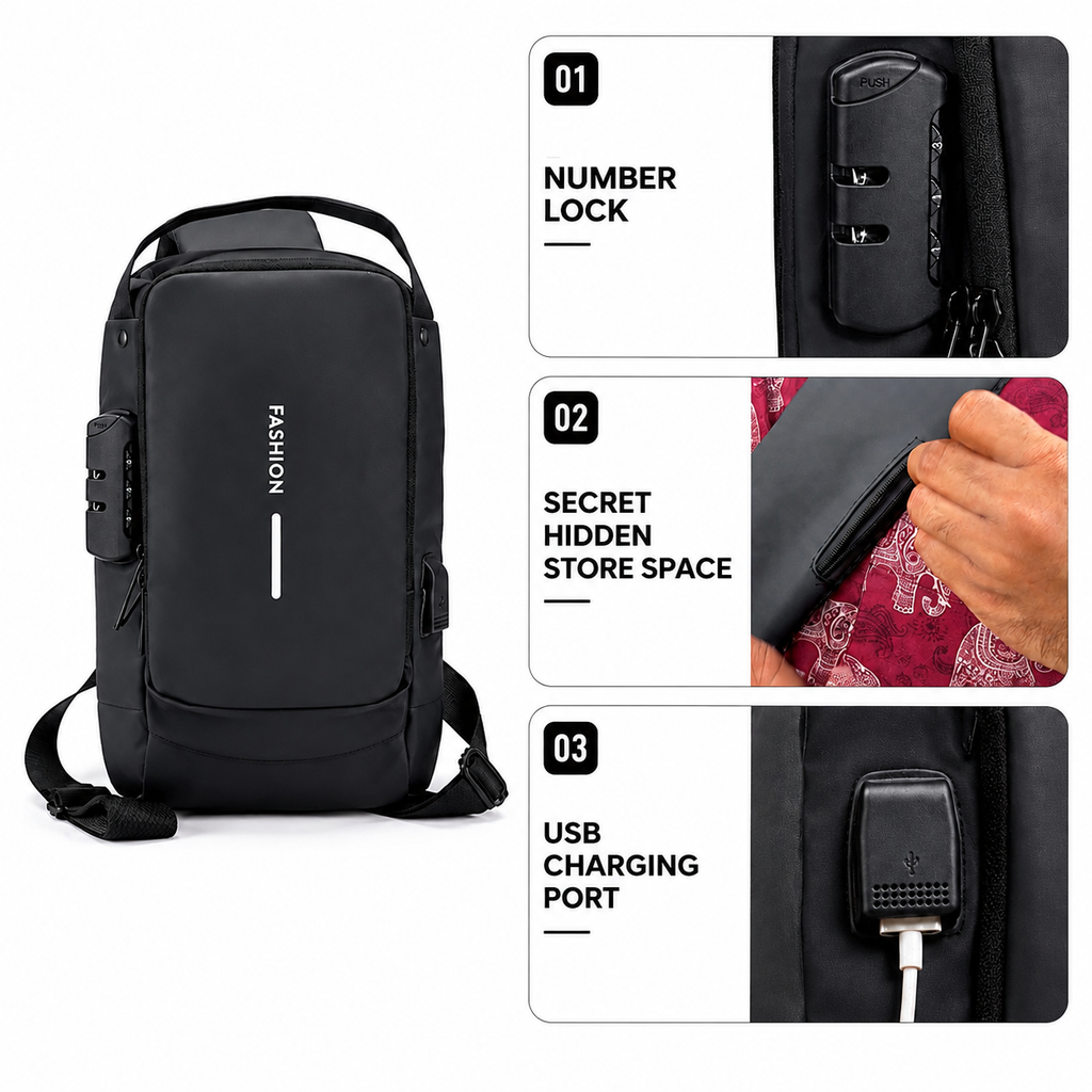 3-in-1 Gimbal Stabilizer & Fashion Sling mini travel bag Combo