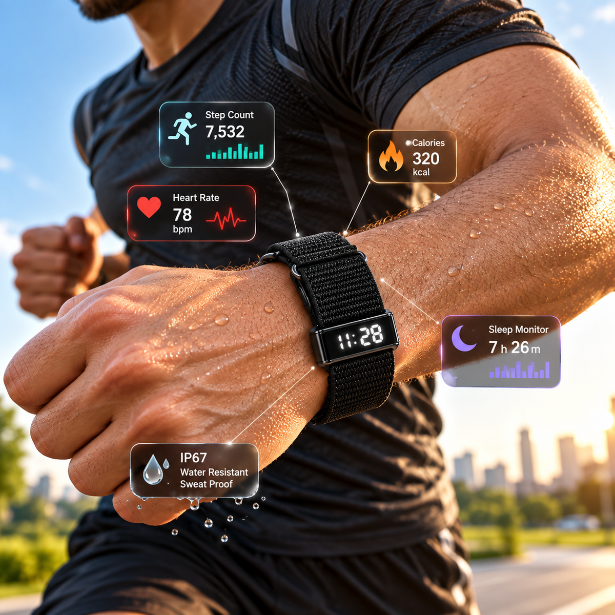 Qore Wellness Band Smart Fitness &amp; Health Tracker Track your health, monitor your activity,  Qore Wellness whoop Band