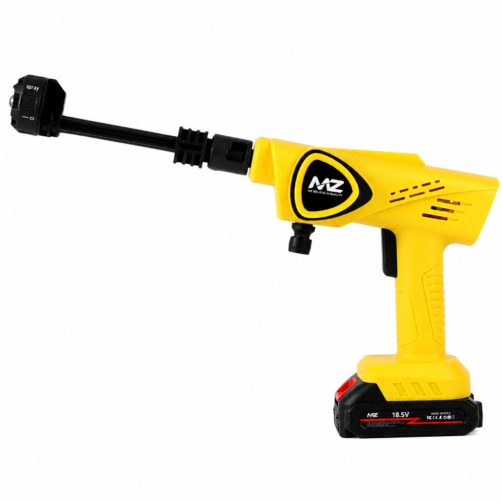 MZ 48Vf Portable Carwasher |  WaterGun – Dual Battery High-Pressure Washer with Foam Bottle & Multi Nozzle Set