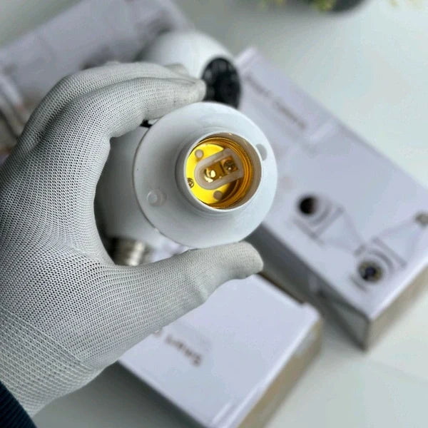 Smart WiFi Bulb Security Camera | 360° Panoramic View | Night Vision | Motion Detection | Two-Way Audio | CCTV