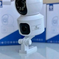 V380 Pro Dual Lans SIM Camera 1080p Rotatable 360 | 4g Sim Support | Two Way Communication | 2 Camera Etc