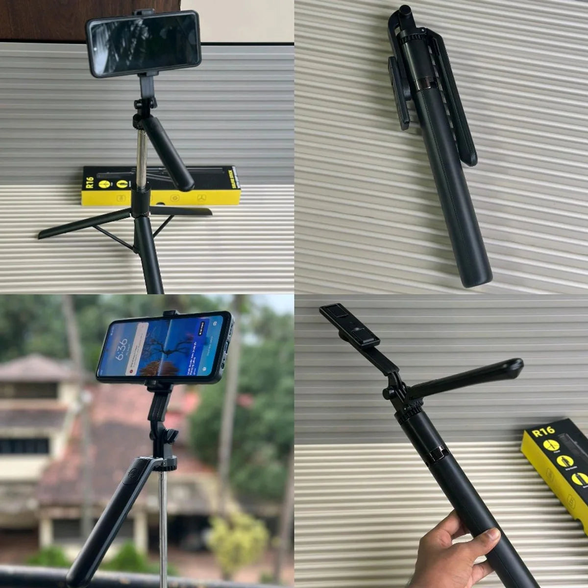 R16 Selfie Stick Tripod with Bluetooth Remote