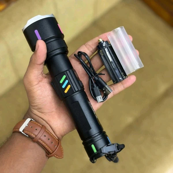 COBA TG 2000M Super Bright LED Flashlight Long Range Tactical Torch (with Carry Box)
