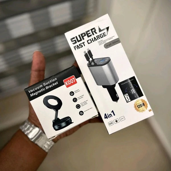 Car Charger & Car Holder Combo