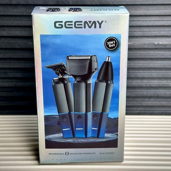 3-in-1 Rechargeable Grooming Kit – Trimmer, Shaver & Nose Hair Cutter