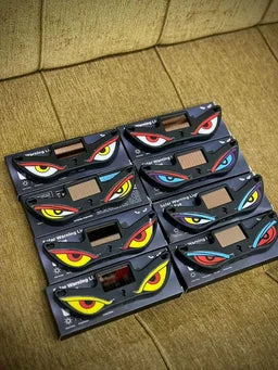 Evil Eye Solar Car Decorative LED Light – Multi-Mode Windshield Safety & Warning Strobe Lamp (Solar & USB Dual Charging