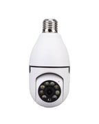 Smart WiFi Bulb Security Camera | 360° Panoramic View | Night Vision | Motion Detection | Two-Way Audio | CCTV