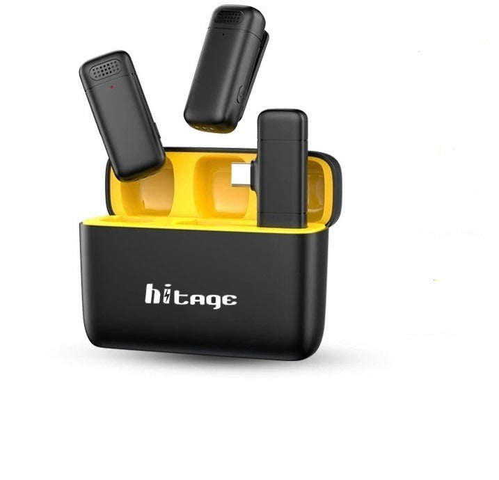 Hitage Dual Wireless Microphone Set with Charging Case