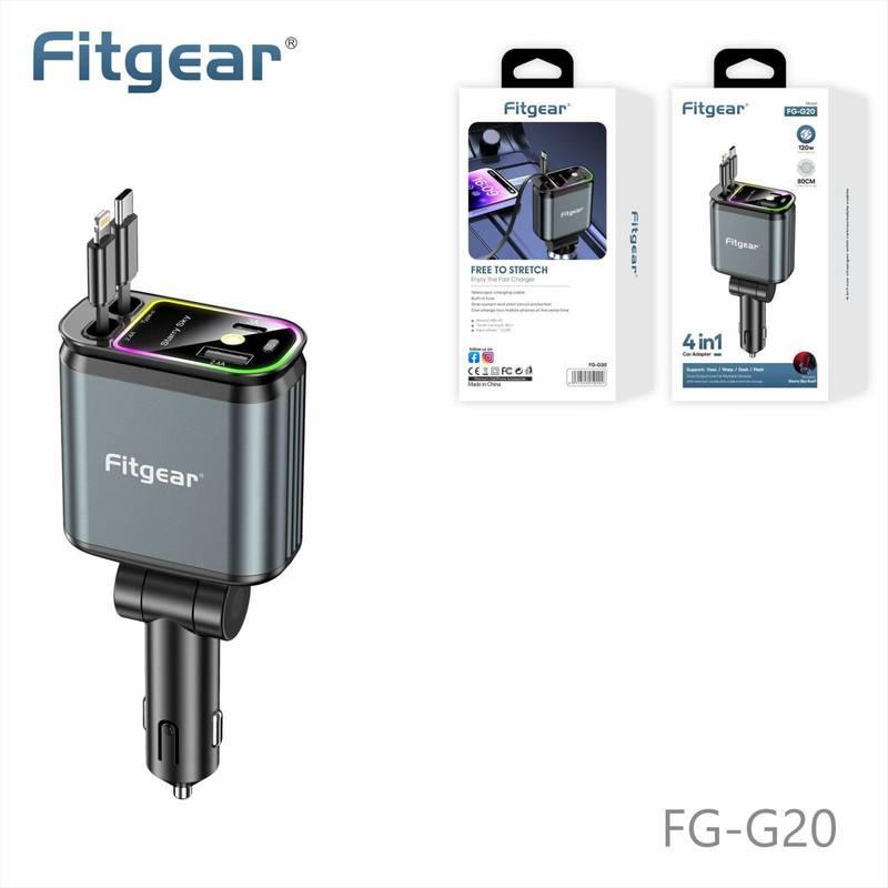 Fitgear premium 4-in-1 fast car charger