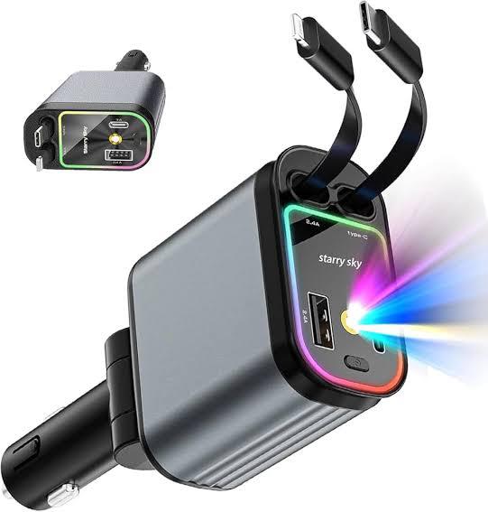 Fitgear premium 4-in-1 fast car charger