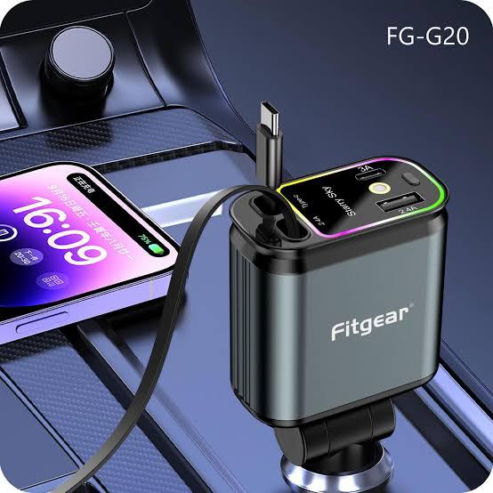 Fitgear premium 4-in-1 fast car charger