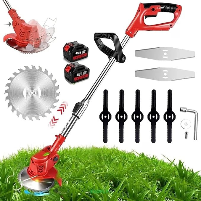 Electric Grass Cutter with Dual Battery 24Vf – High-Power Brush Cutter for Garden & Farm Use