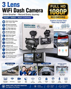 BLACK BOX HD 1080P Traffic Recorder – Dual Camera Dash Cam with Night Vision & Loop Recording