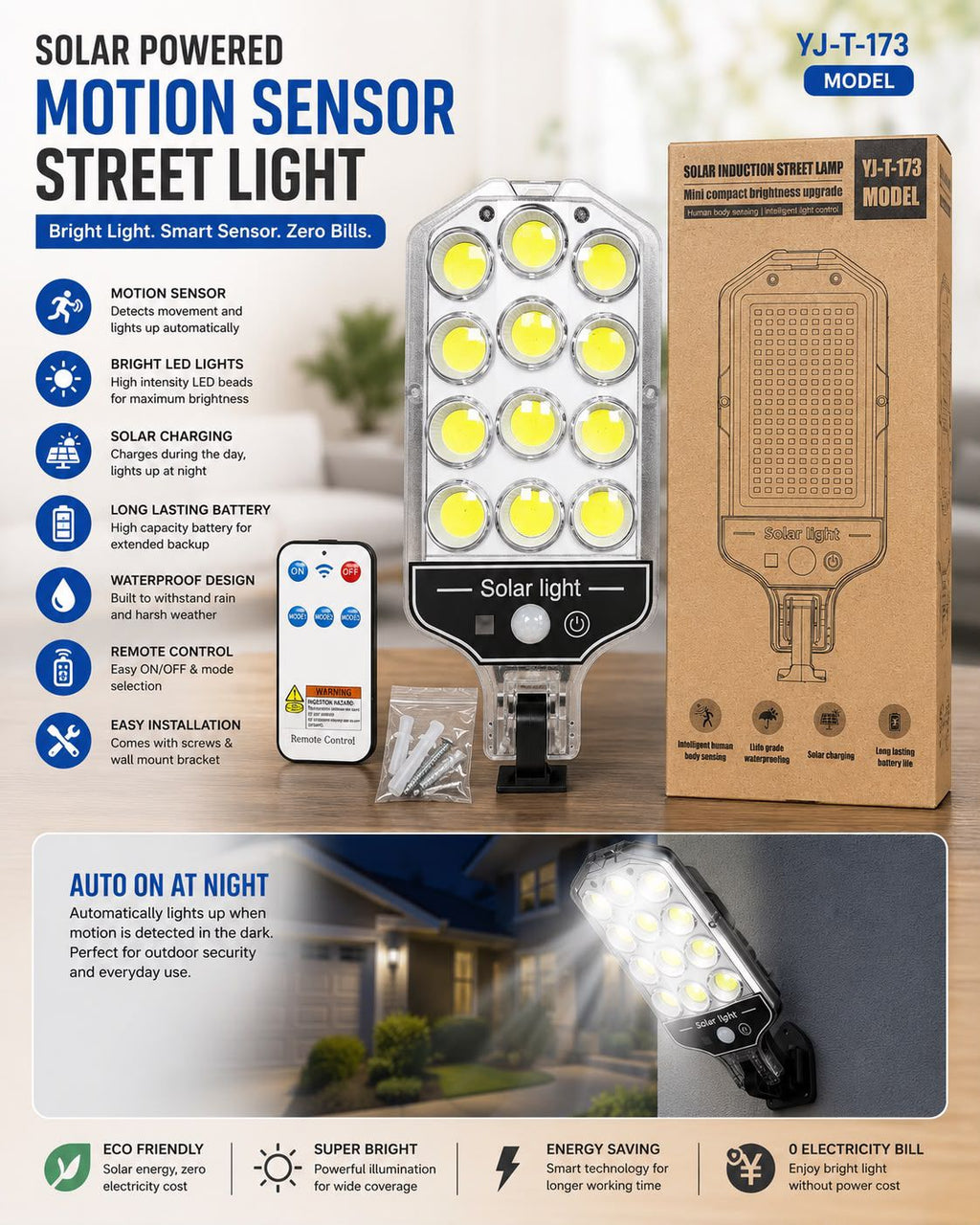 YJ-T-173 Mini Compact Solar Induction Street Lamp