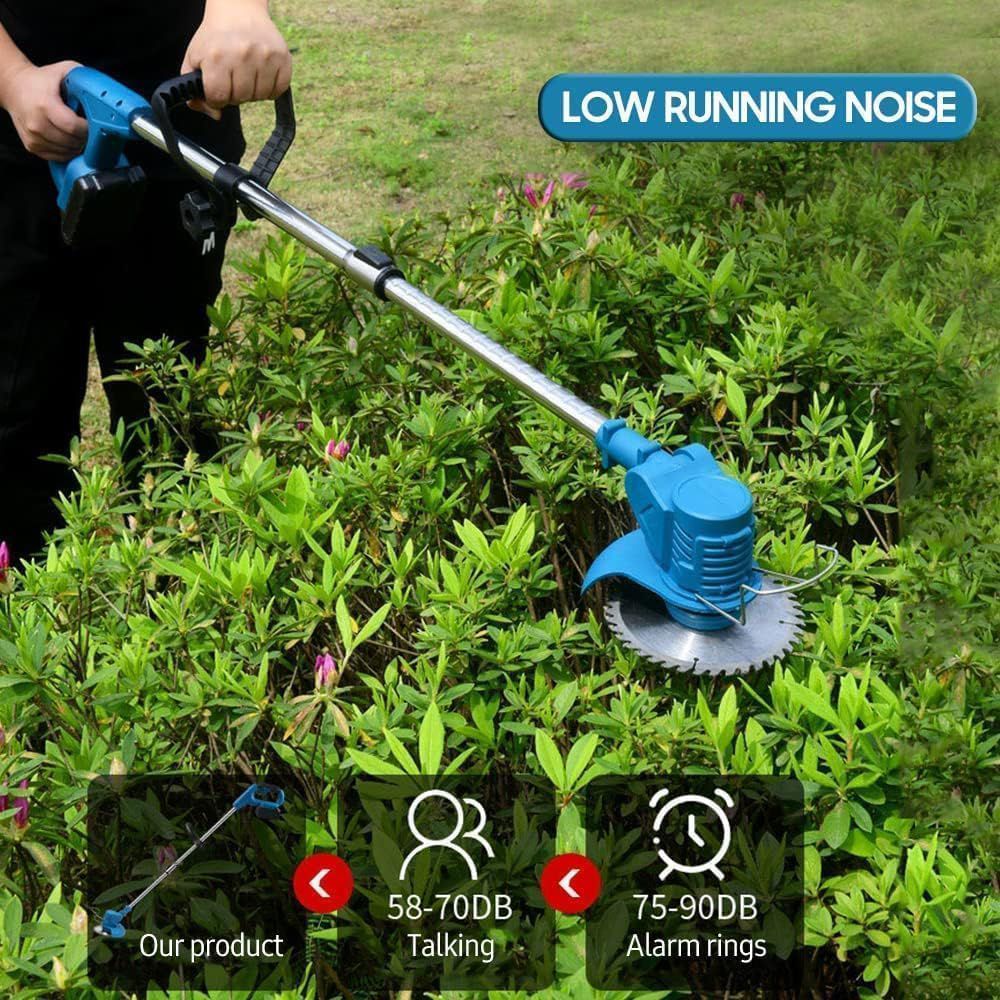 Cordless Grass Cutter - Brush Cutter Machine with 2 Batteries