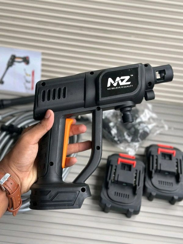 MZ 48Vf Portable Carwasher |  WaterGun – Dual Battery High-Pressure Washer with Foam Bottle & Multi Nozzle Set