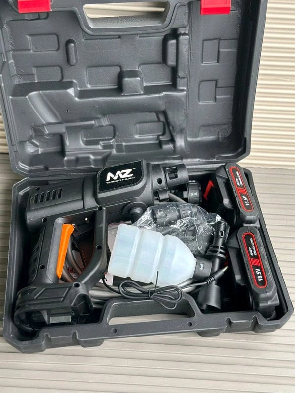 MZ 48Vf Portable Carwasher |  WaterGun – Dual Battery High-Pressure Washer with Foam Bottle & Multi Nozzle Set