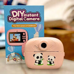Case Creation Kids Instant Print Camera Video with Games, Thermal Printer, 2 Print Rolls, USB Charging, 48MP Children Digital Camera, Gift for Boys & Girls Age 3–16
