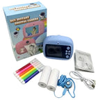 Case Creation Kids Instant Print Camera Video with Games, Thermal Printer, 2 Print Rolls, USB Charging, 48MP Children Digital Camera, Gift for Boys & Girls Age 3–16