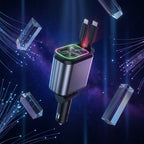 4 in 1 Starry Sky Lazer Car Charger – Fast Charging + Ambient Light Projector (Type-C, iOS, USB, PD 3.0) ₹ 899  ONLY