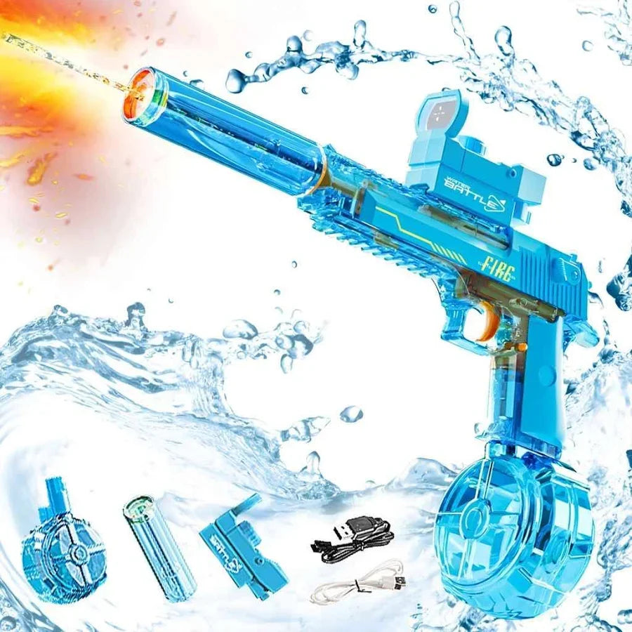 Electric WaterGun for Kids Automatic  Pistol for Boys Girls Age 3 Years Above with Large Capacity Water Tank and Rechargeable